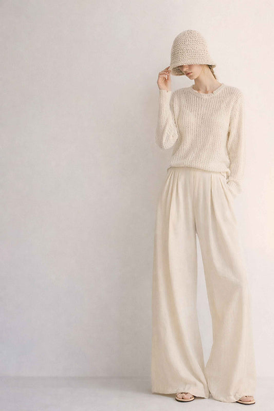 Alpaca Wool spring summer Sweater Top| Slouchy Knit Jumper Pullover top by SONQO