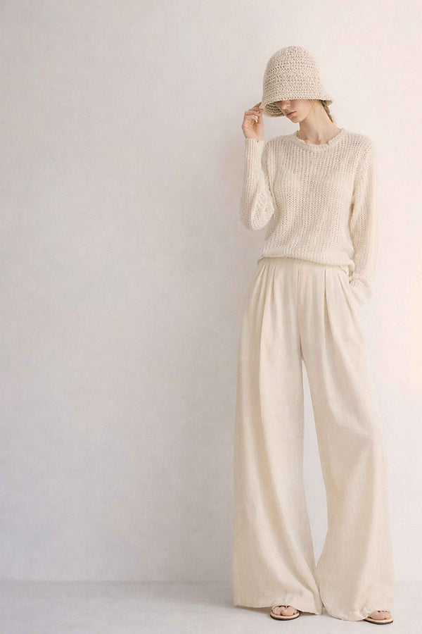 Alpaca Wool spring summer Sweater Top| Slouchy Knit Jumper Pullover top by SONQO