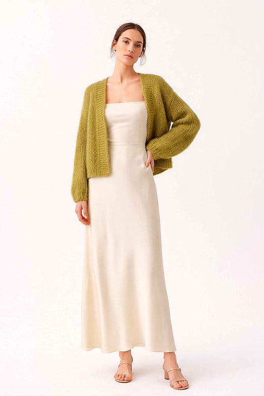 Chunky Knit Alpaca Cardigan | Oversized Wool Bomber Jacket