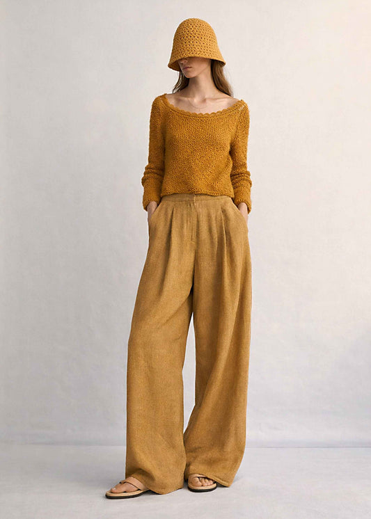 Handmade Slouchy Knit Alpaca Sweater | Cropped Blouse Top | Slouchy Summer Sweater