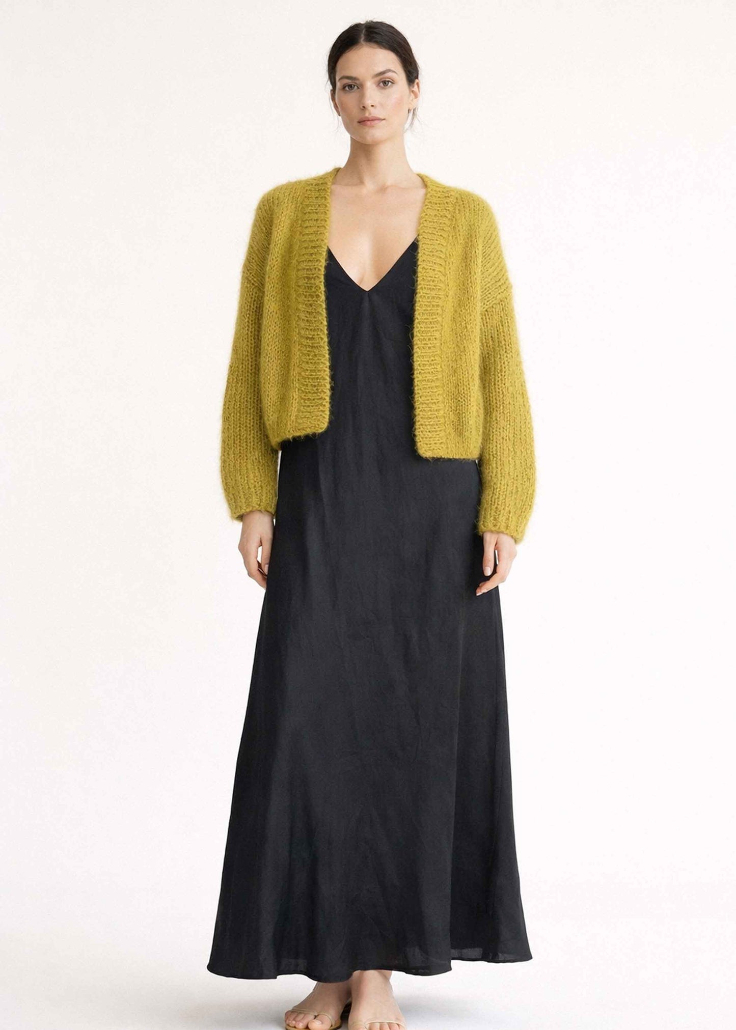 Chunky Knit Alpaca Cardigan | Oversized Wool Bomber Jacket