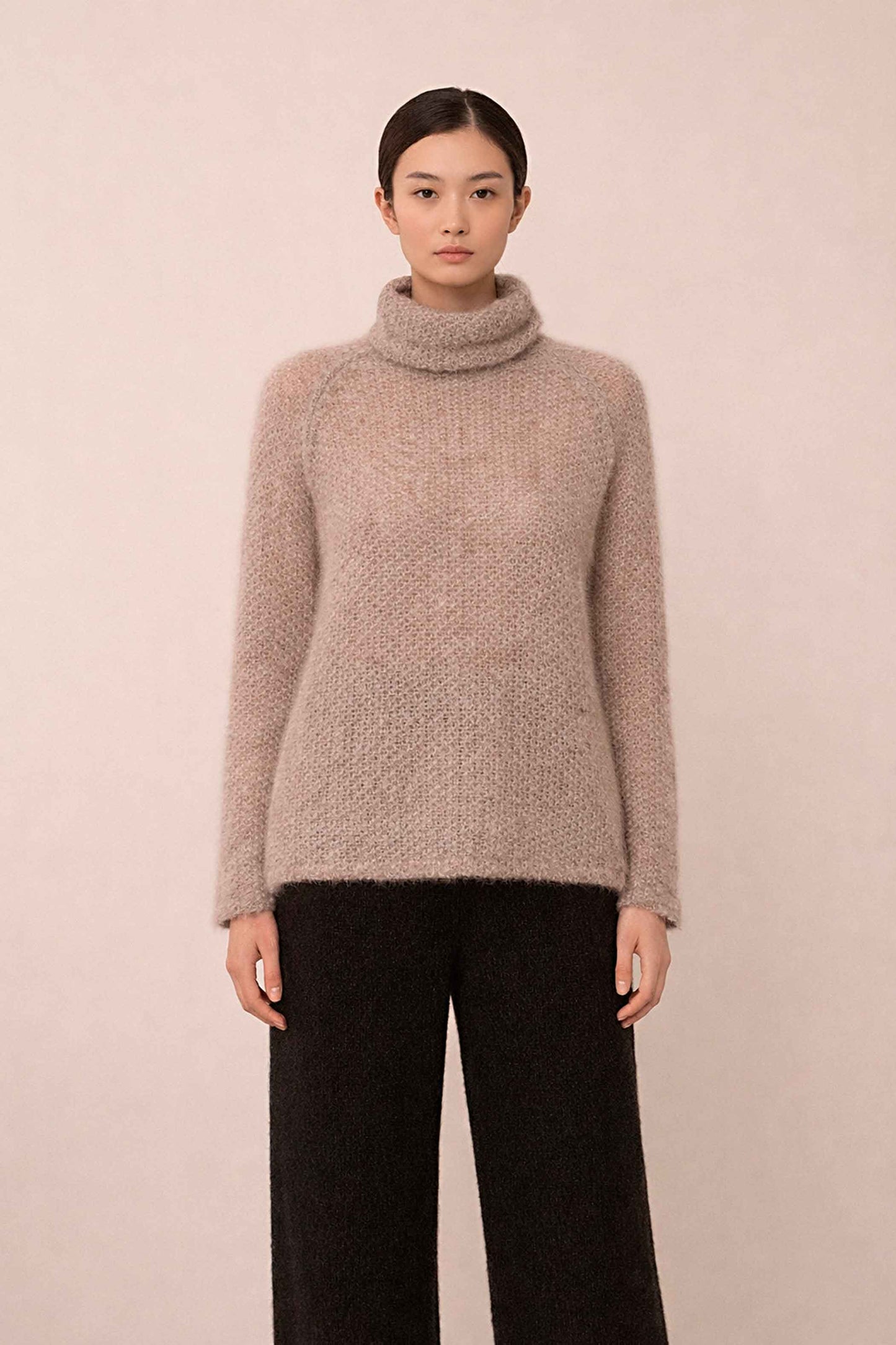 Handmade Slouchy Knit Alpaca Crop Top | Women's pullover