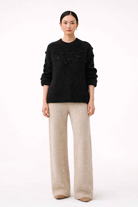 Oversized knit Alpaca wool sweater| Sustainable Knitwear Pullover| by SONQO