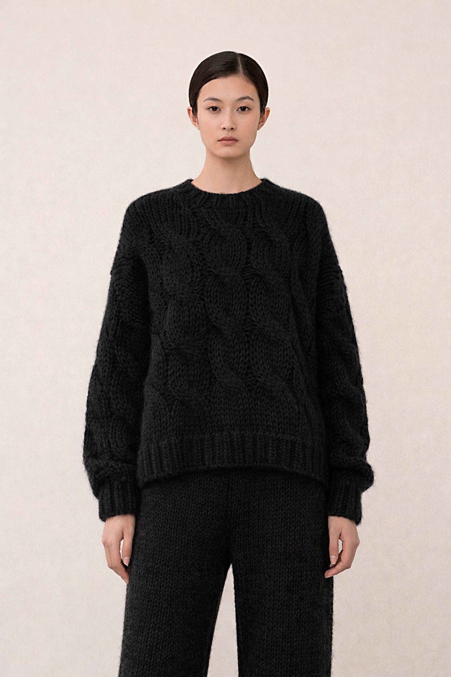 Handmade Cropped Cable Knit Alpaca Sweater | alpaka Pullover