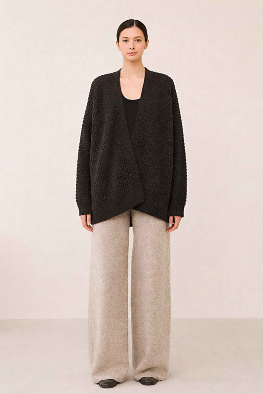 Chunky Knit Alpaca Cardigan | Slouchy Oversized Wrap