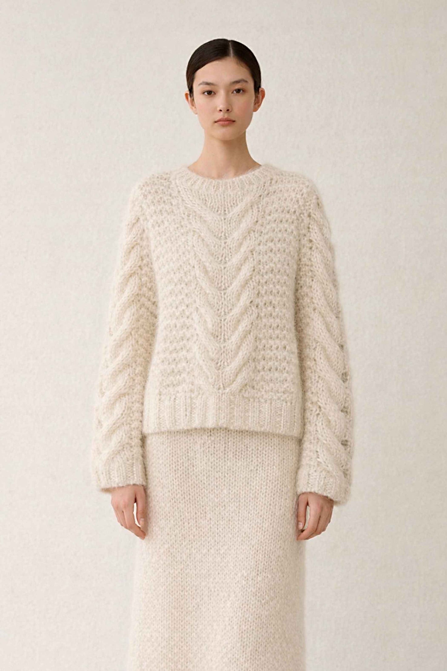 IVORY CROPPED ALPACA SWEATER – Sustainable Luxury