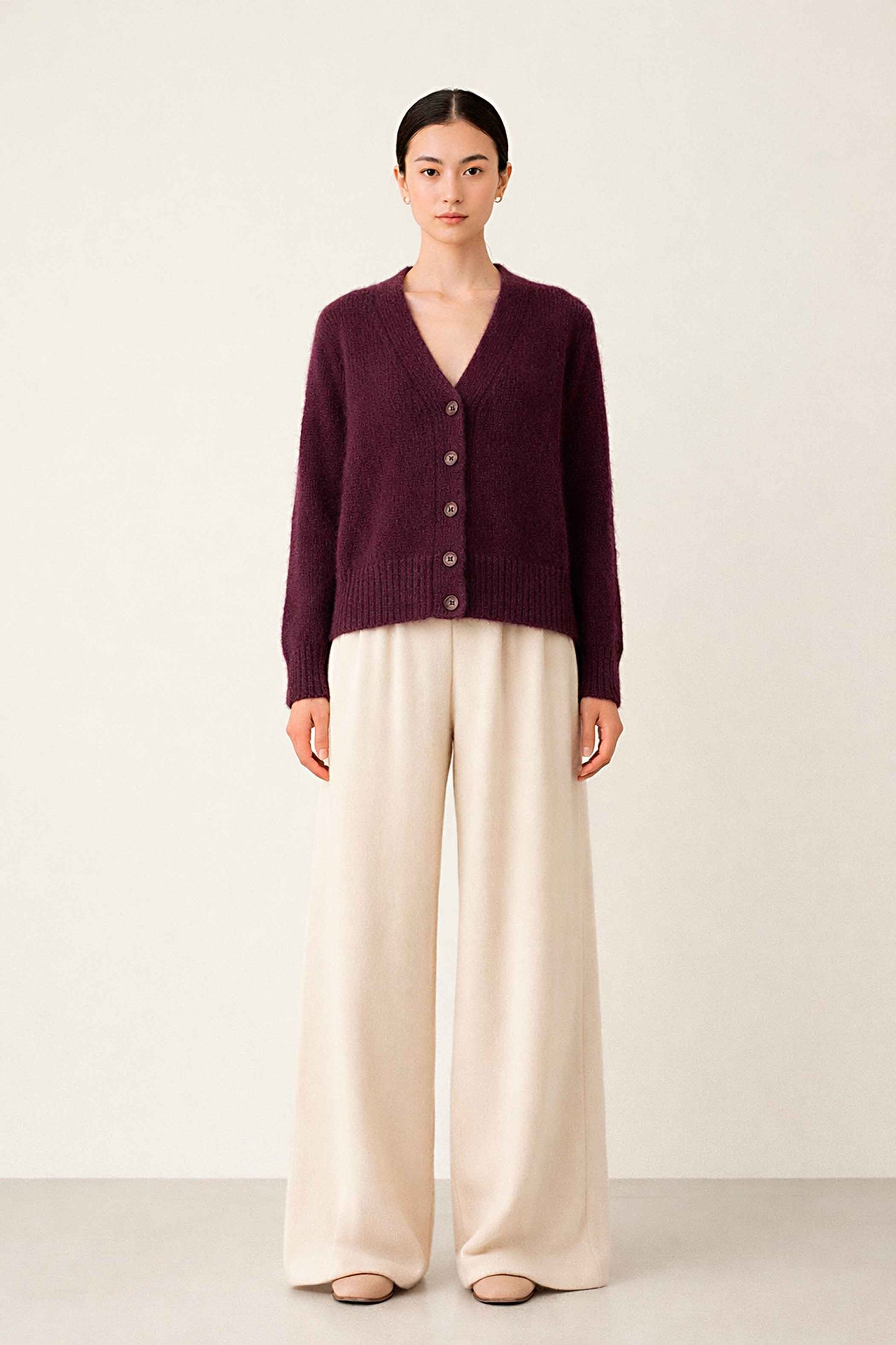 Hand Knit Suri Alpaca Cardigan | Short Sleeve cardigan Sweater| Wrap Style