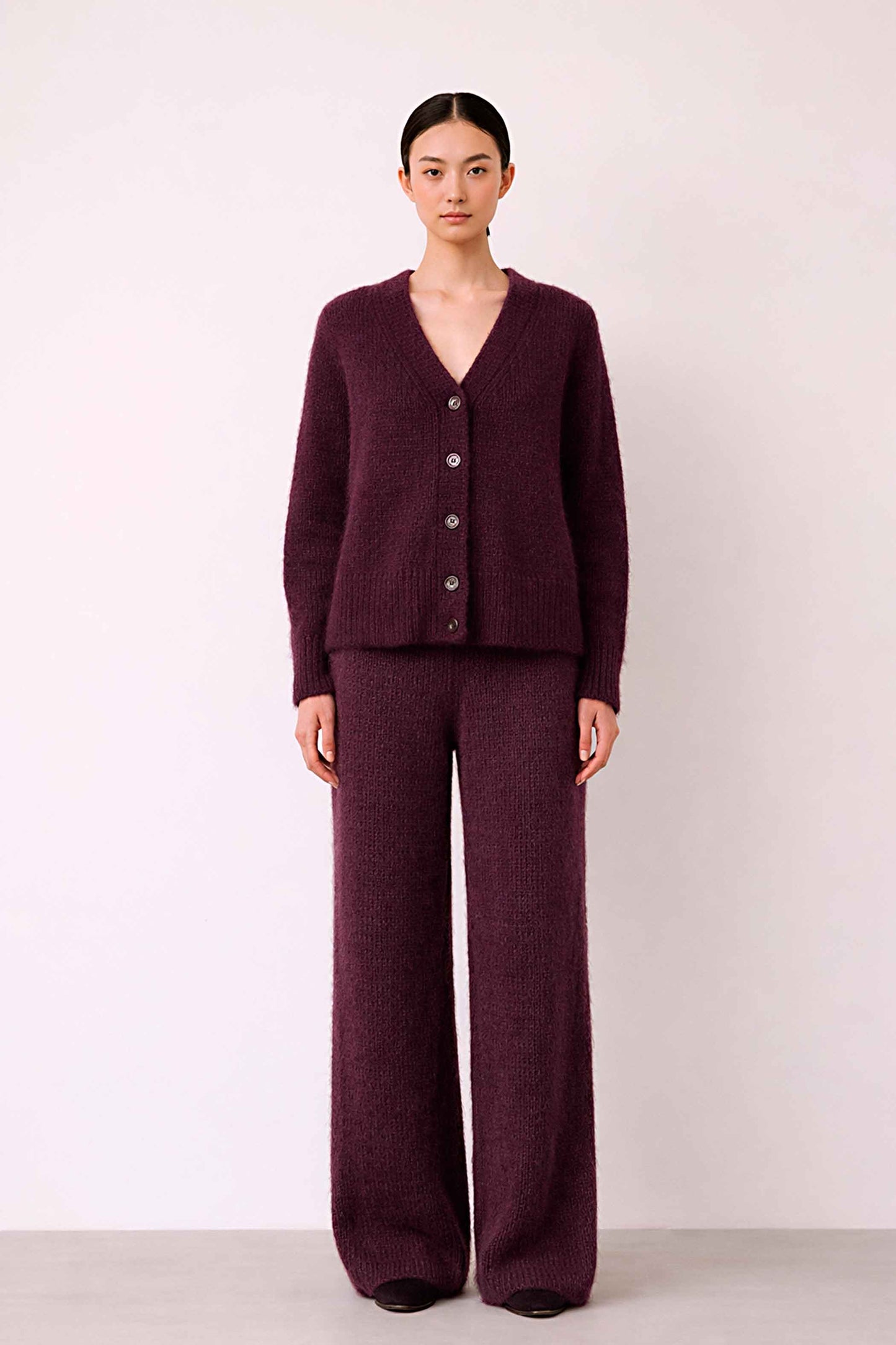 Hand Knit Suri Alpaca Cardigan | Short Sleeve cardigan Sweater| Wrap Style