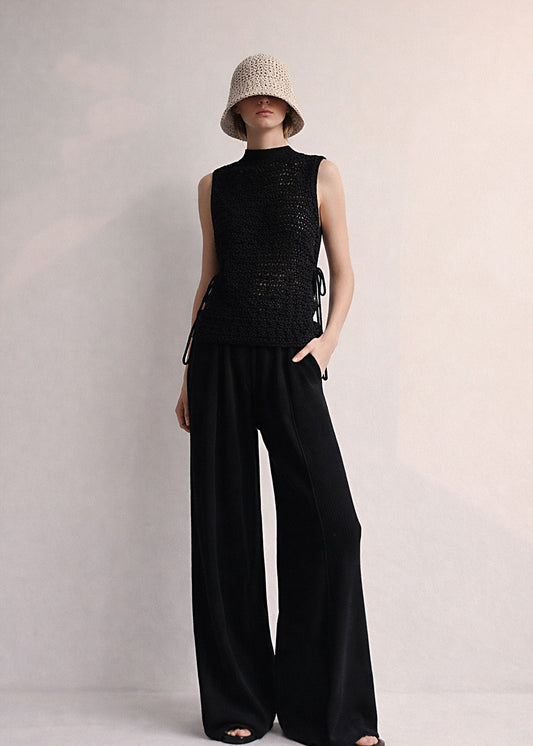 Crochet Flowers Eco Cotton Tank Top | Handmade Summer Blouse