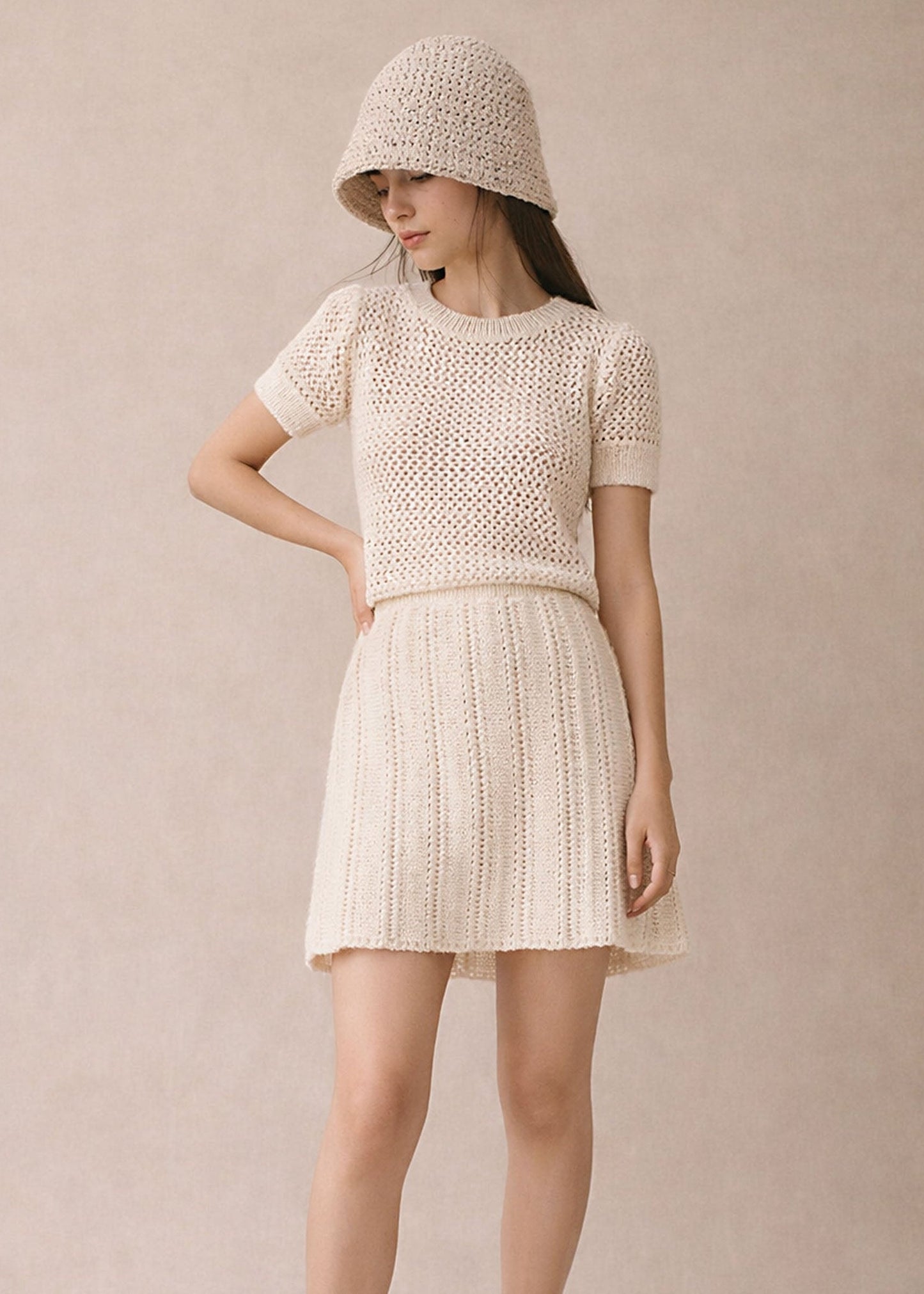 Organic Crochet Cotton Top | Handmade Women's Short Sleeve Blouse