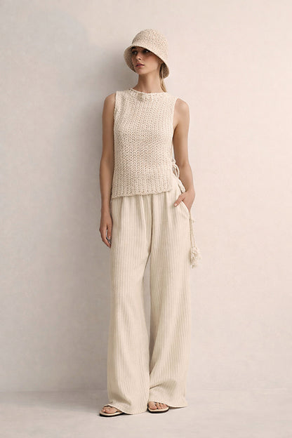 Handmade Pima Cotton Knit Top | Sustainable Crochet Crop Top