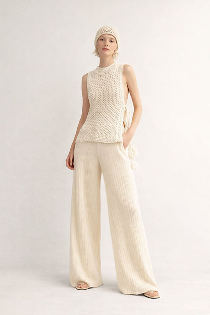 Handmade Crochet Tank Top: Organic Pima Cotton Sleeveless Top