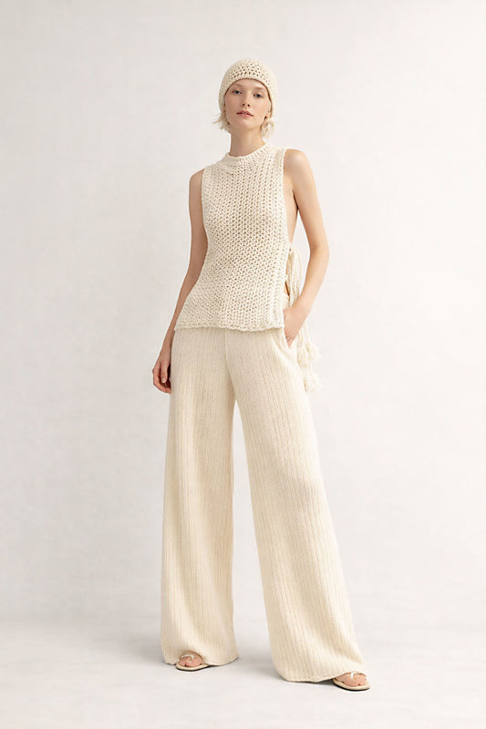 Handmade Crochet Tank Top: Organic Pima Cotton Sleeveless Top