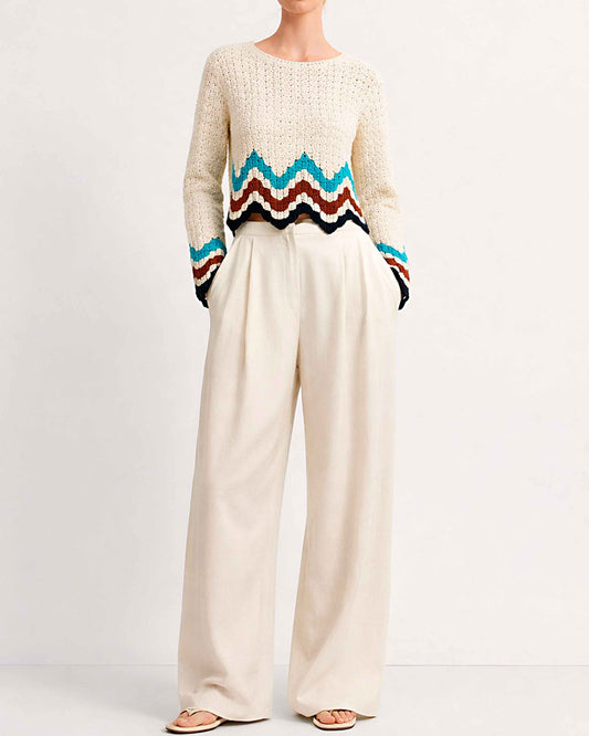 Handmade Crochet Sweater Top - Women pullover