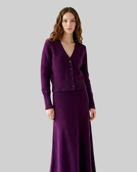 Hand Knit Alpaca Cardigan | Short Sleeve Sweater, Wrap Style