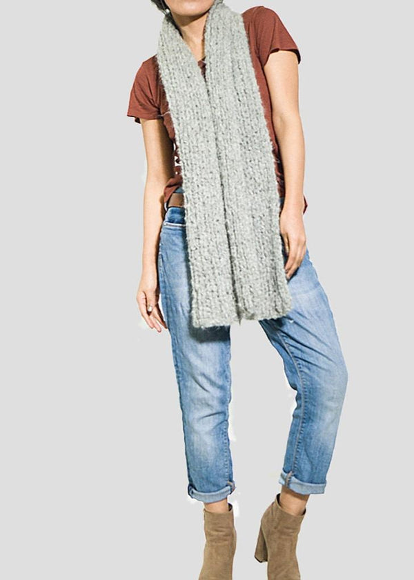 CHUNKY OVERSIZED ALPACA WOOL SCARF