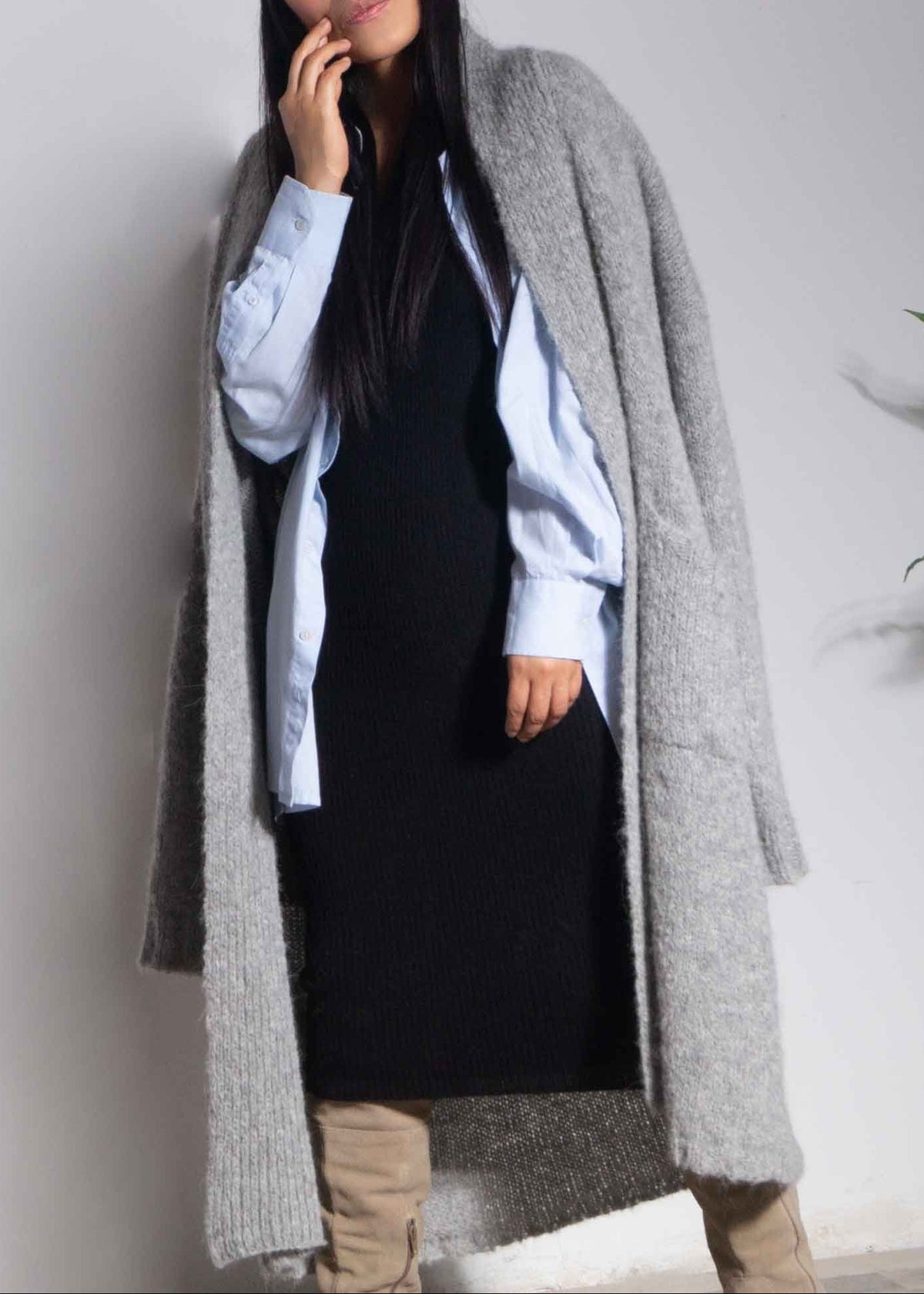 oversize knit alpaca cardigan sweater women's| Plus size alpaca cardigan| Loose sweater| sustainable clothing| by SONQO