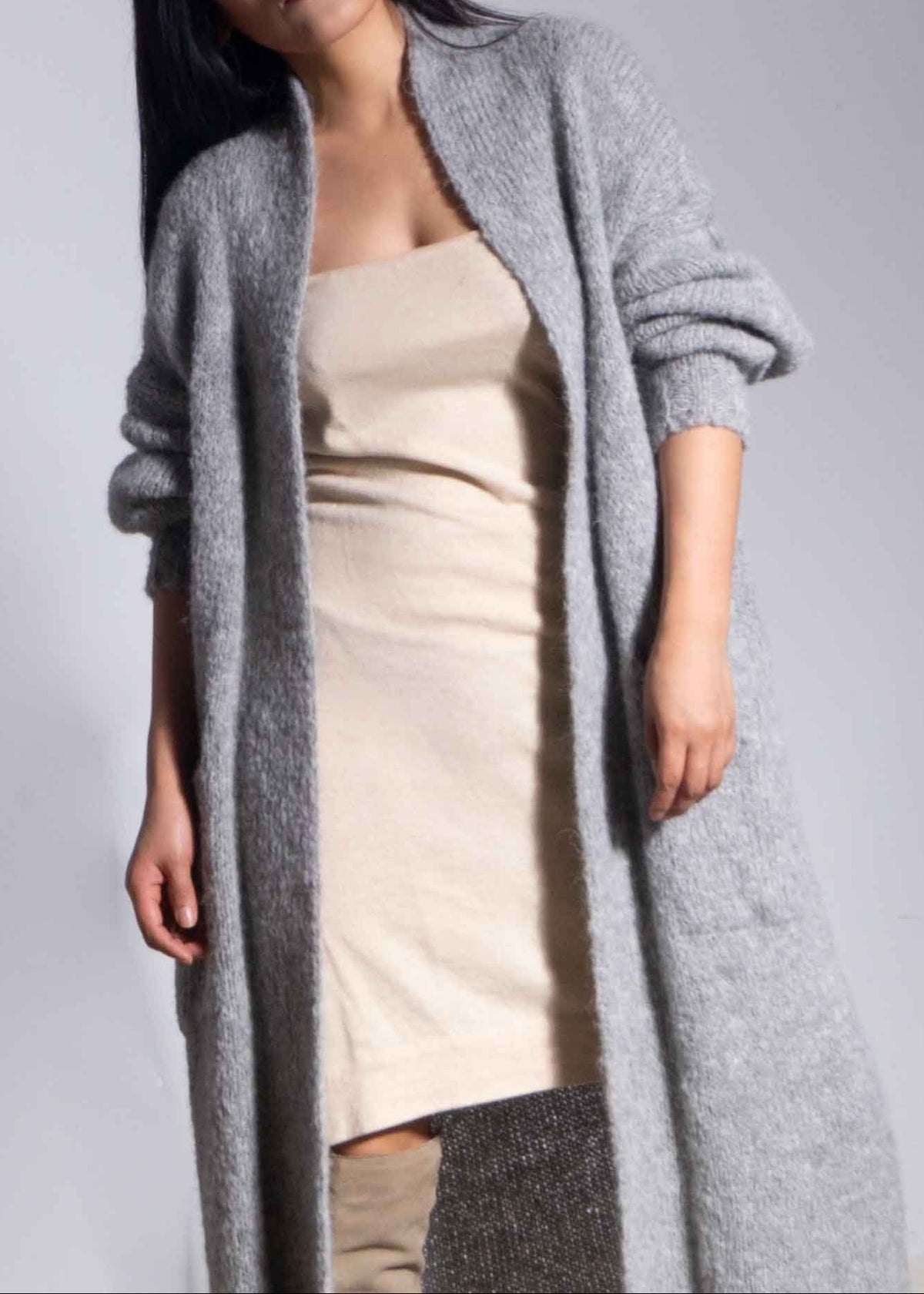 oversize knit alpaca cardigan sweater women's| Plus size alpaca cardigan| Loose sweater| sustainable clothing| by SONQO